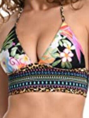 Size SM. Sunshine 79 Reversible Bikini Top With Tassels